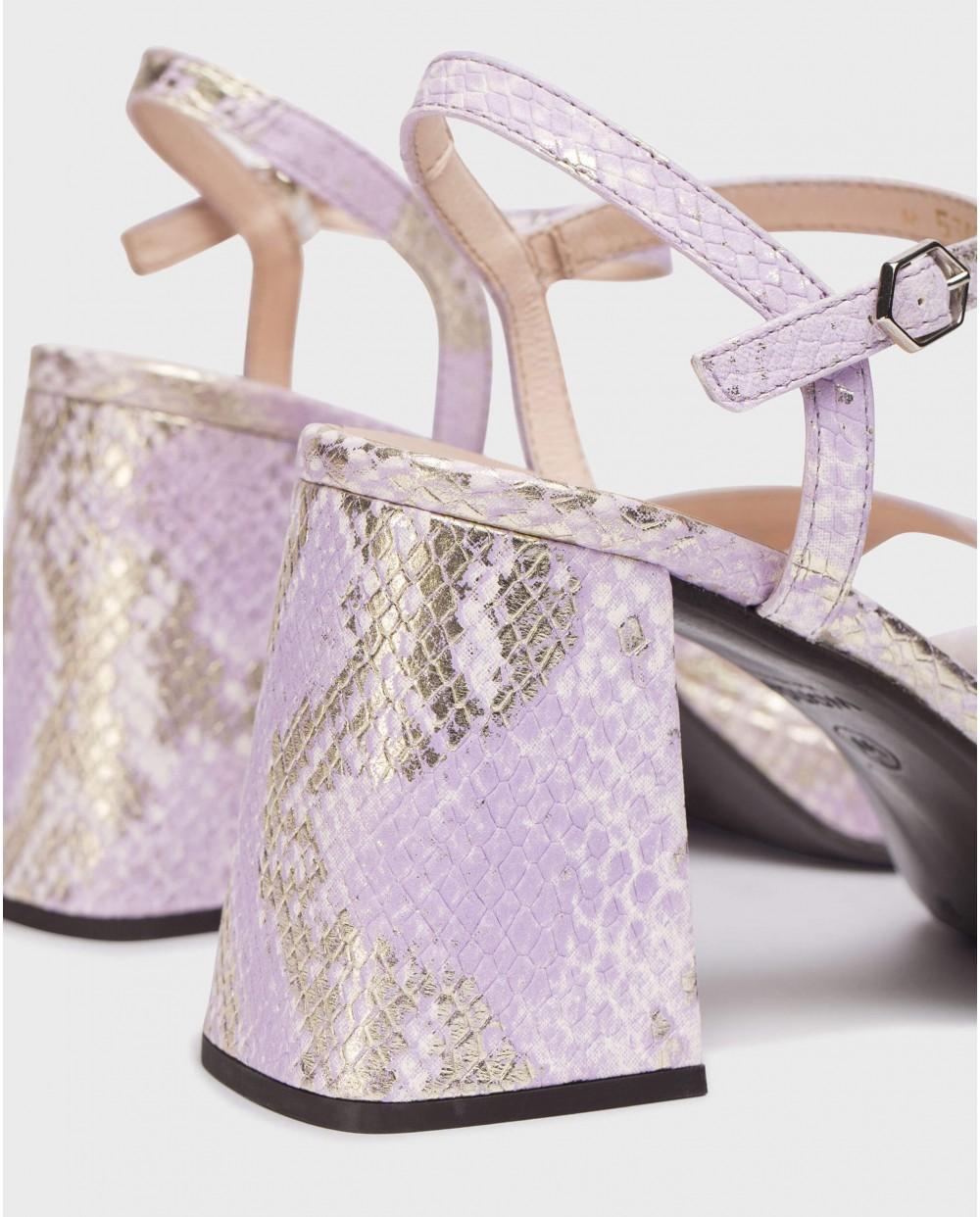 wonders Sandalias LOVE Lila Envío gratis