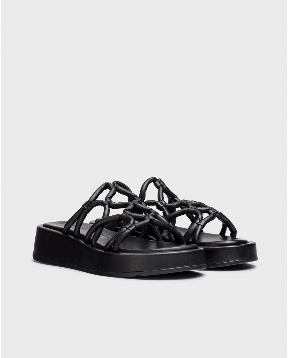 wonders Sandalias cuña ELADIA Negro COMPRAR AHORA