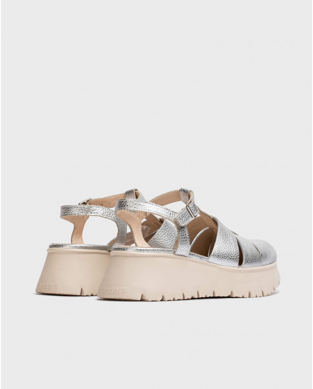 wonders Sandalias Cangrejeras ZAGREB Plata Promoción trimestral