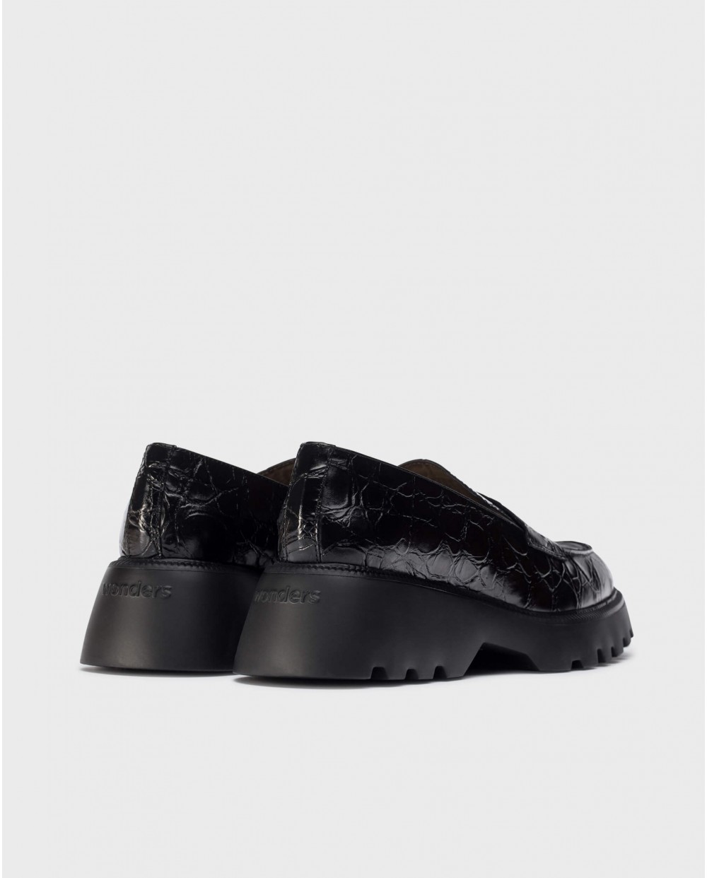 wonders Mocasines DEVINA Negros Liquidación