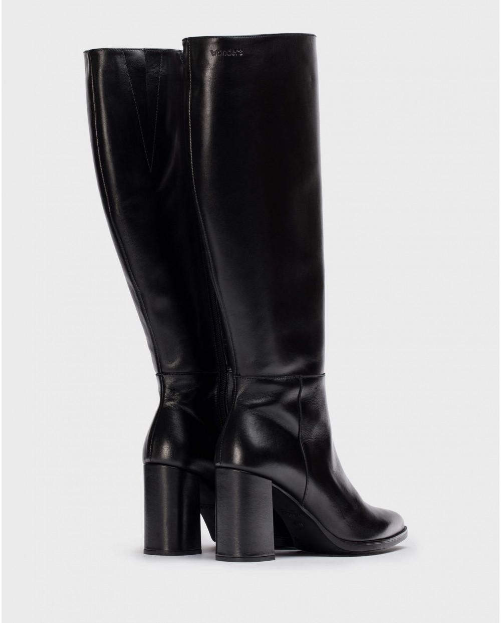 wonders Botas XL JEAN Negras Rebajas de fábrica