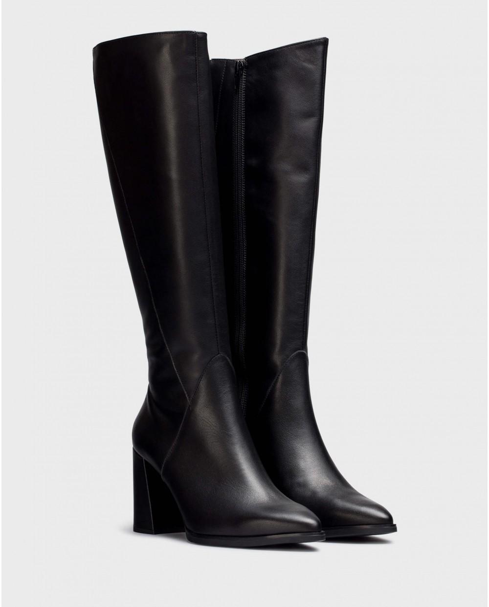 wonders Botas DAILY Negras Grandes descuentos