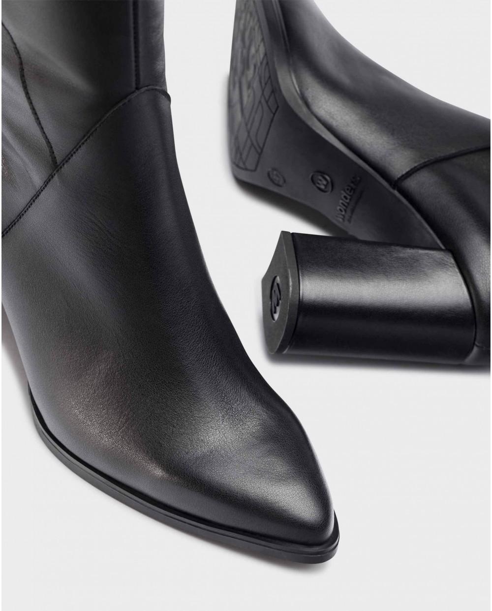 wonders Botas DAILY Negras Grandes descuentos