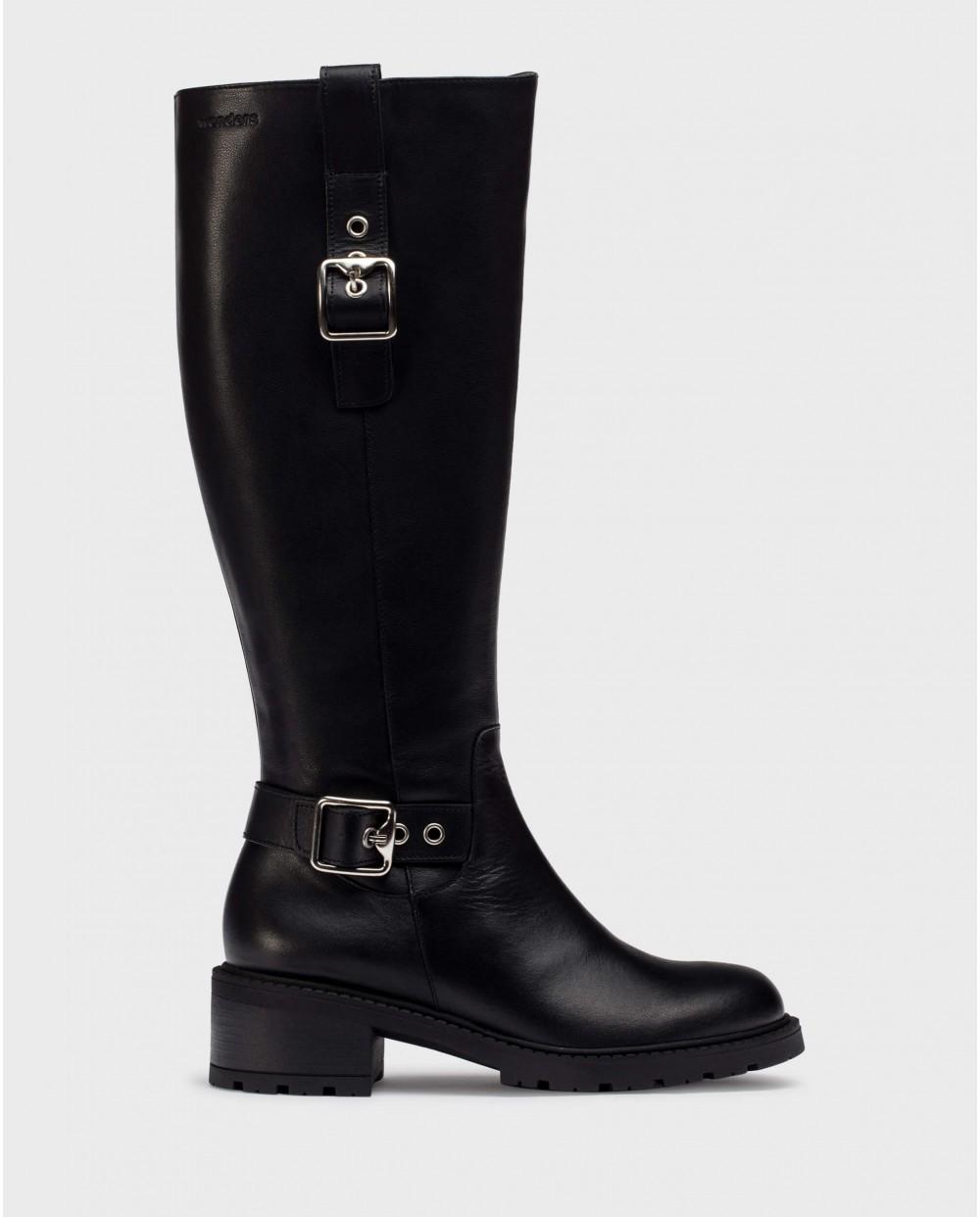 wonders Botas ISOLDA Negras Liquidación