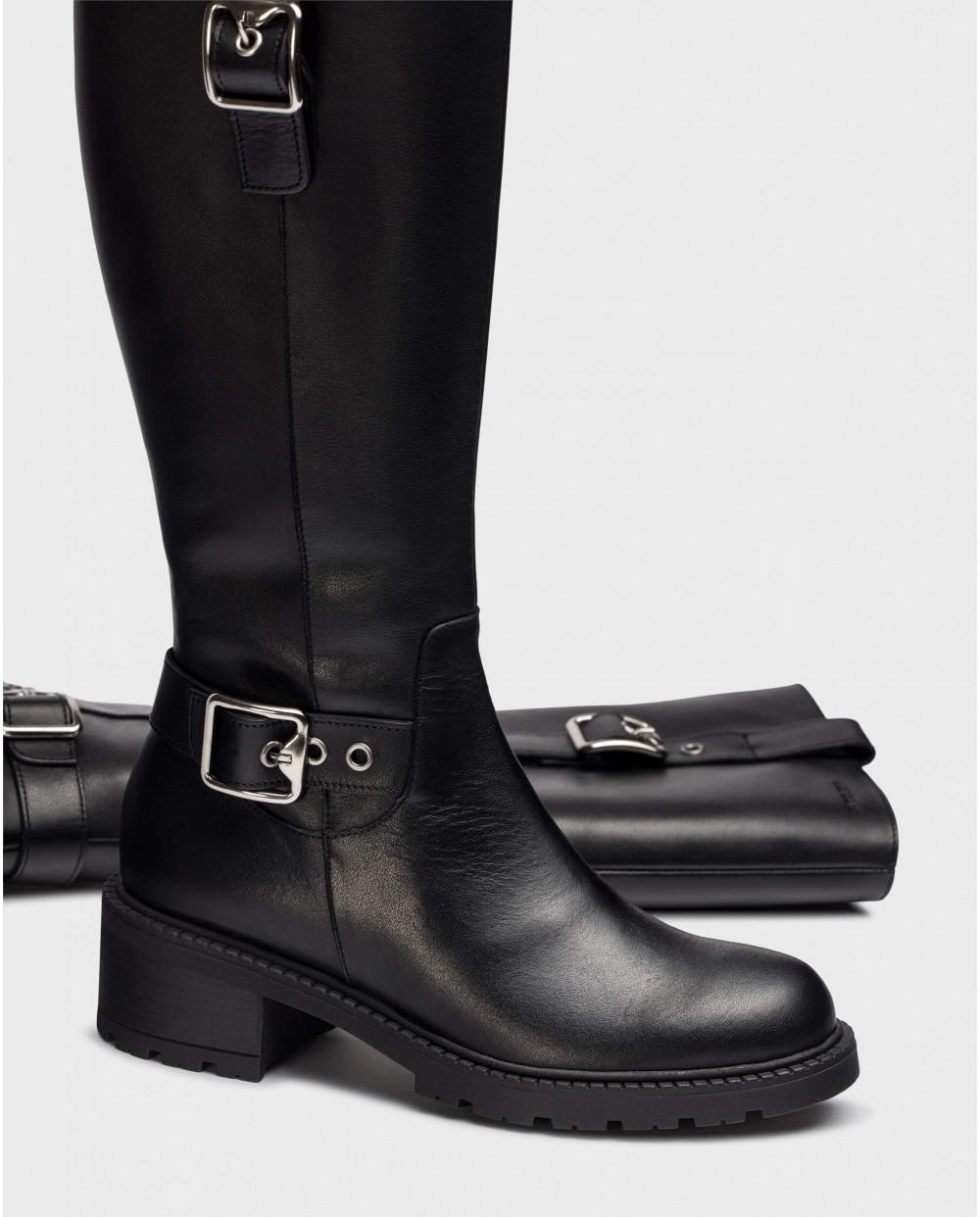 wonders Botas ISOLDA Negras Liquidación