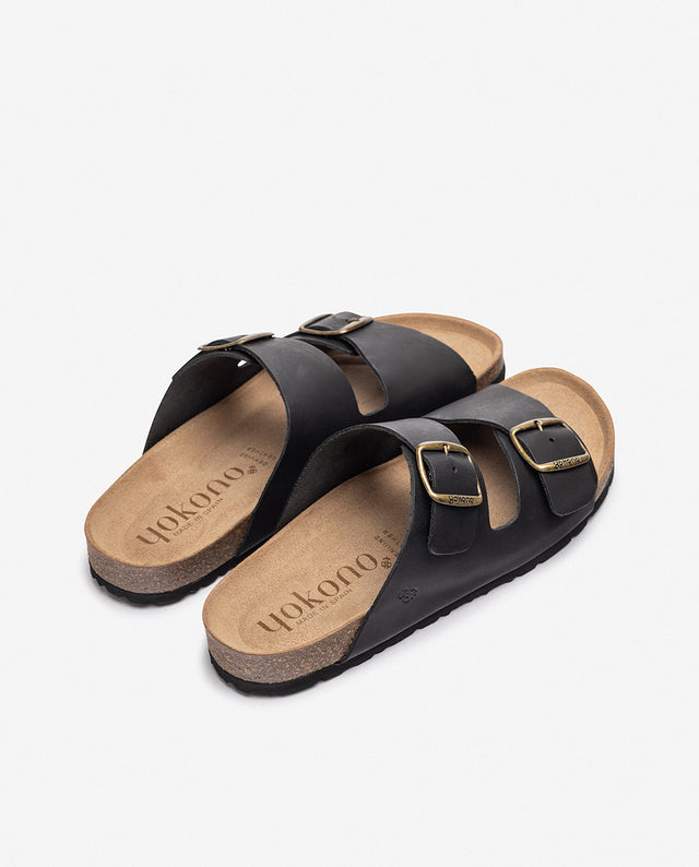 yokono Sandalia plana MACAM-150 negro Ahorra y exporta