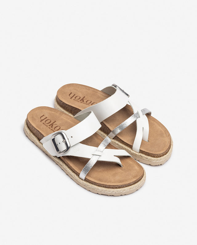 yokono Sandalia plana ARENA-003 blanco Descuento por venta flash