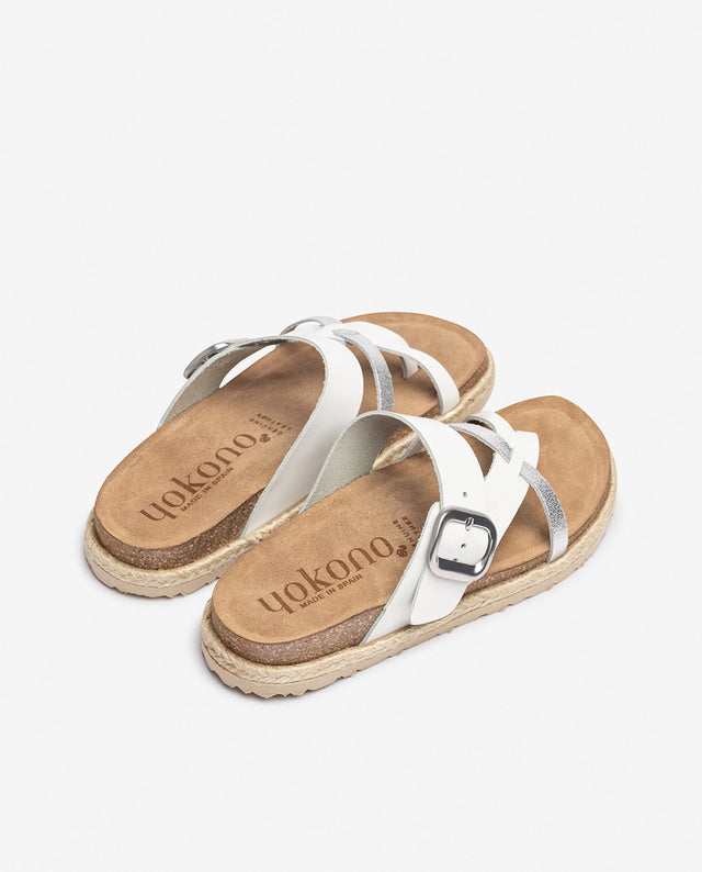 yokono Sandalia plana ARENA-003 blanco Descuento por venta flash