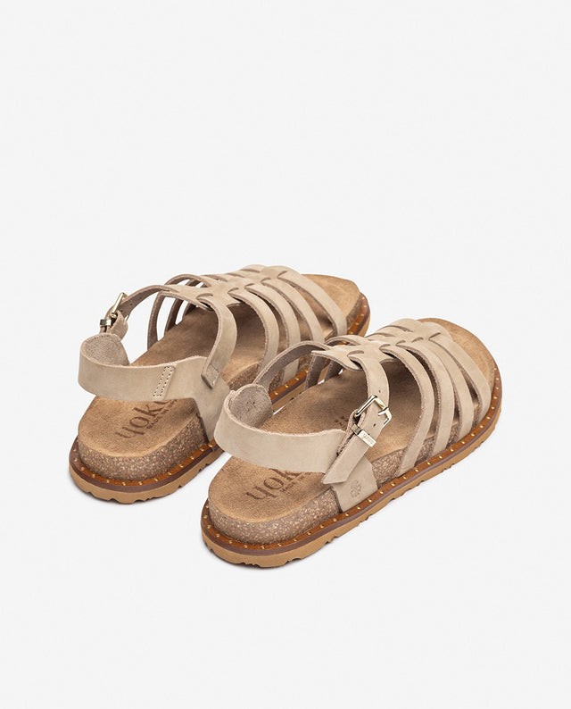 yokono Sandalia plana BOLUS-107 beige Ofertas de temporada