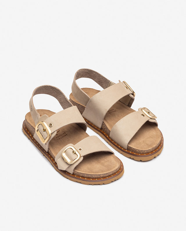 yokono Sandalia plana BOLUS-252 beige Ofertas especiales