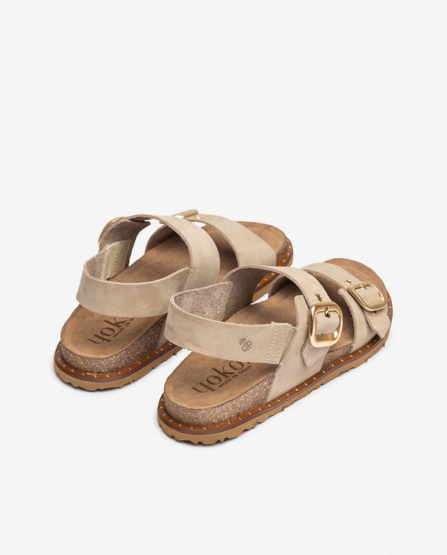 yokono Sandalia plana BOLUS-252 beige Ofertas especiales