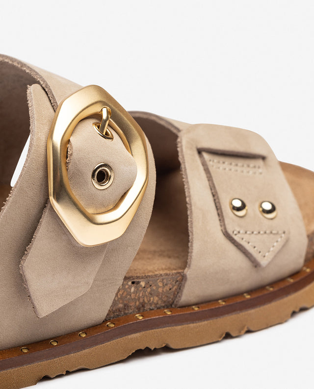 yokono Sandalia plana BOLUS-254 beige Grandes ahorros