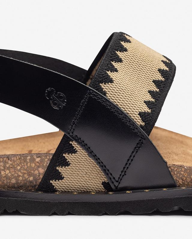 yokono Sandalia plana BOLUS-255 negro Rebajas de fin de temporada