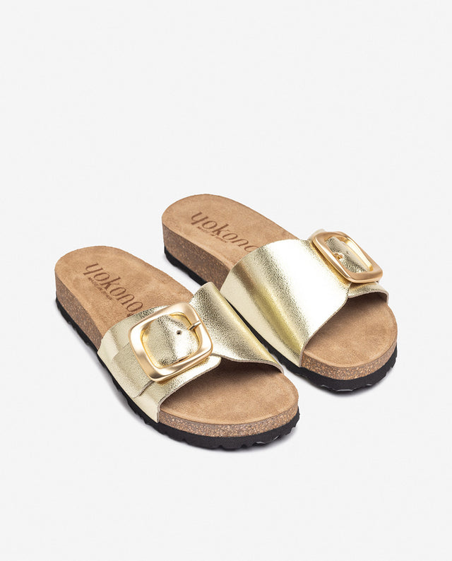 yokono Sandalia plana JERBA-114 dorado 2025