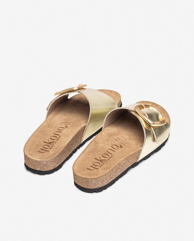 yokono Sandalia plana JERBA-114 dorado 2025