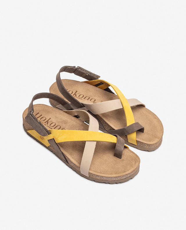 yokono Sandalia plana JERBA-718 amarillo En oferta