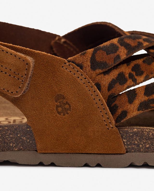 yokono Sandalia plana VILLA-251 leopardo Rebajas de fábrica