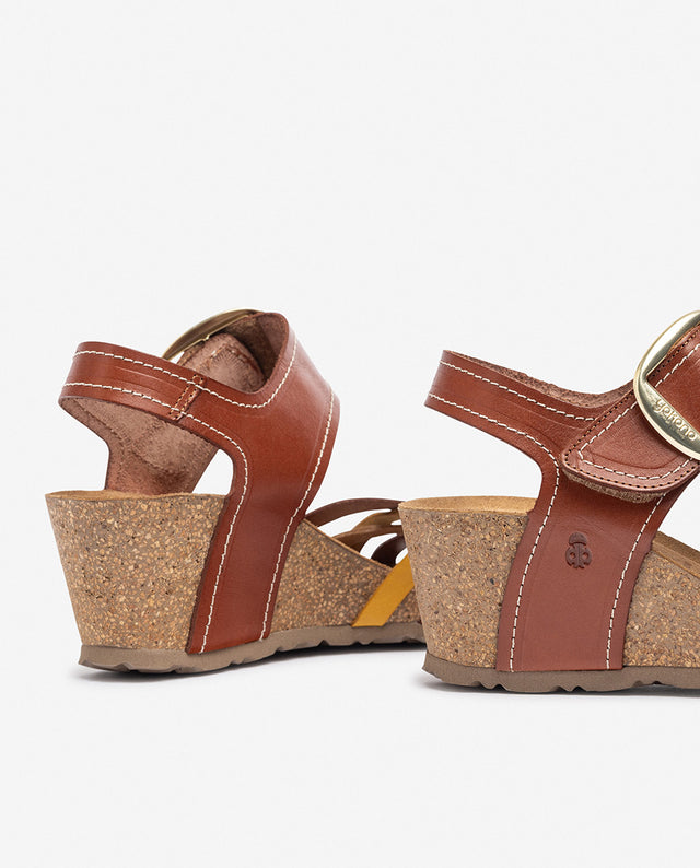 yokono Sandalia de cuña CADIZ-250 amarillo Liquidación