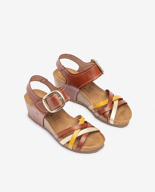 yokono Sandalia de cuña CADIZ-250 amarillo Liquidación