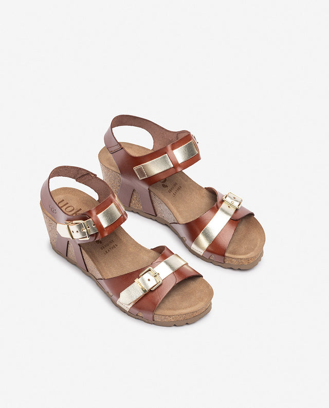 yokono Sandalia de cuña CADIZ-254 marrón Rebajas online