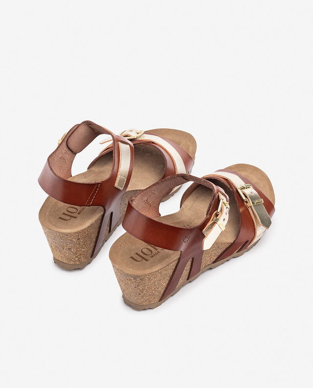 yokono Sandalia de cuña CADIZ-254 marrón Rebajas online
