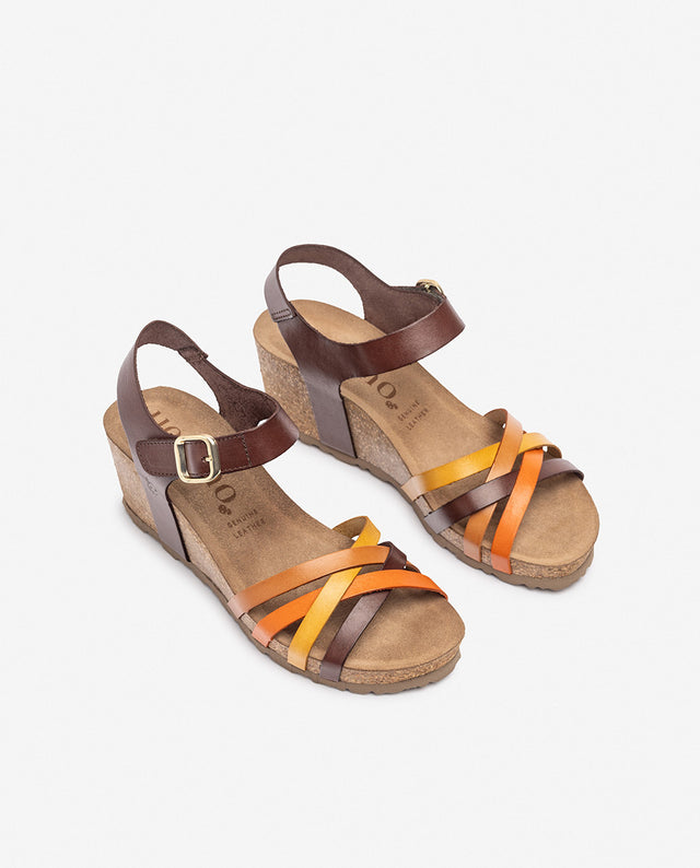 yokono Sandalia de cuña CADIZ-256 marrón Rebajas top