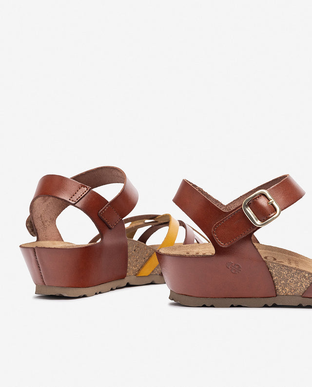 yokono Sandalia de cuña MONACO-245 amarillo Oferta especial