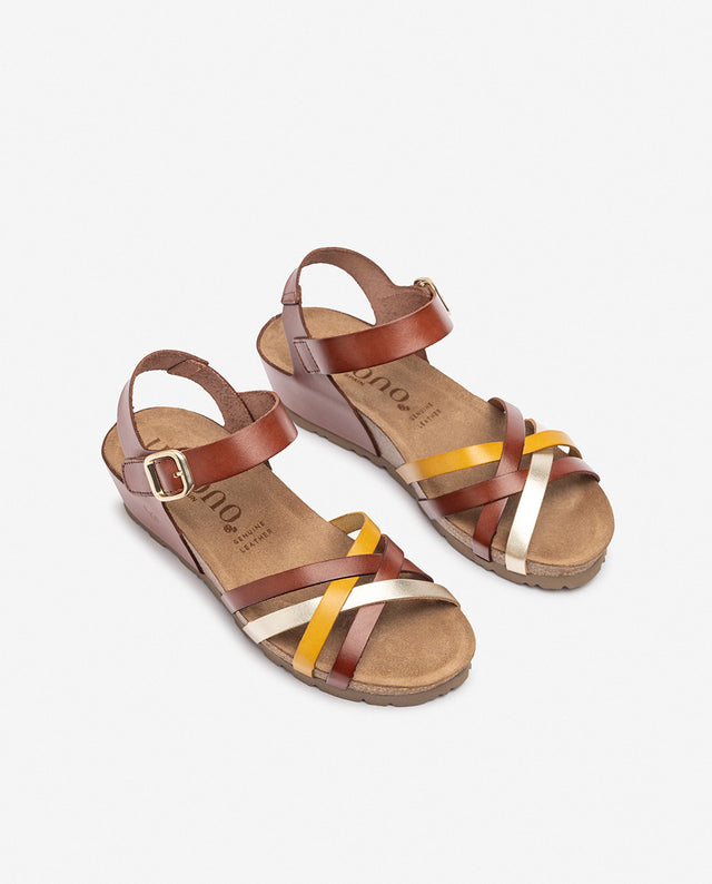 yokono Sandalia de cuña MONACO-245 amarillo Oferta especial