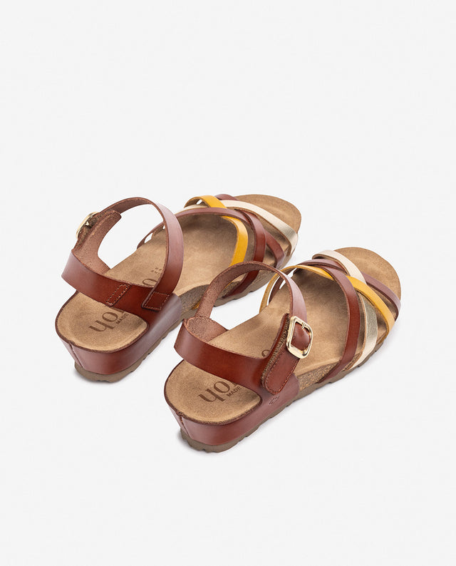 yokono Sandalia de cuña MONACO-245 amarillo Oferta especial