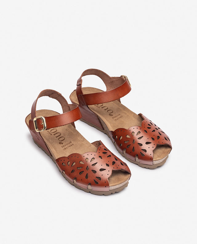 yokono Sandalia de cuña MONACO-247 marrón COMPRAR AHORA