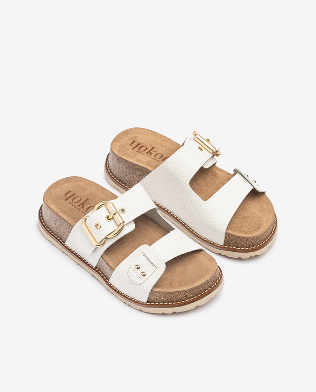yokono Sandalia de plataforma OCA-252 blanco Precio de fábrica