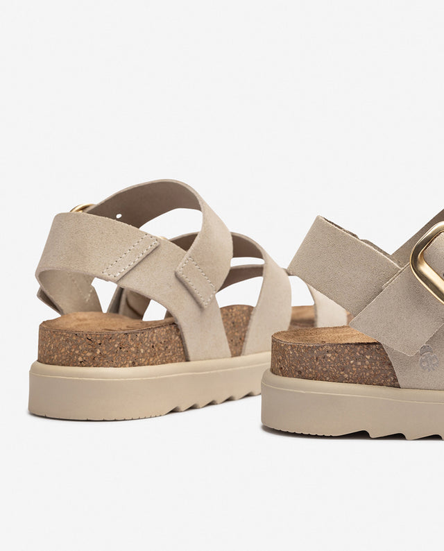 yokono Sandalia de plataforma TUNEZ-127 beige Promoción por tiempo limitado