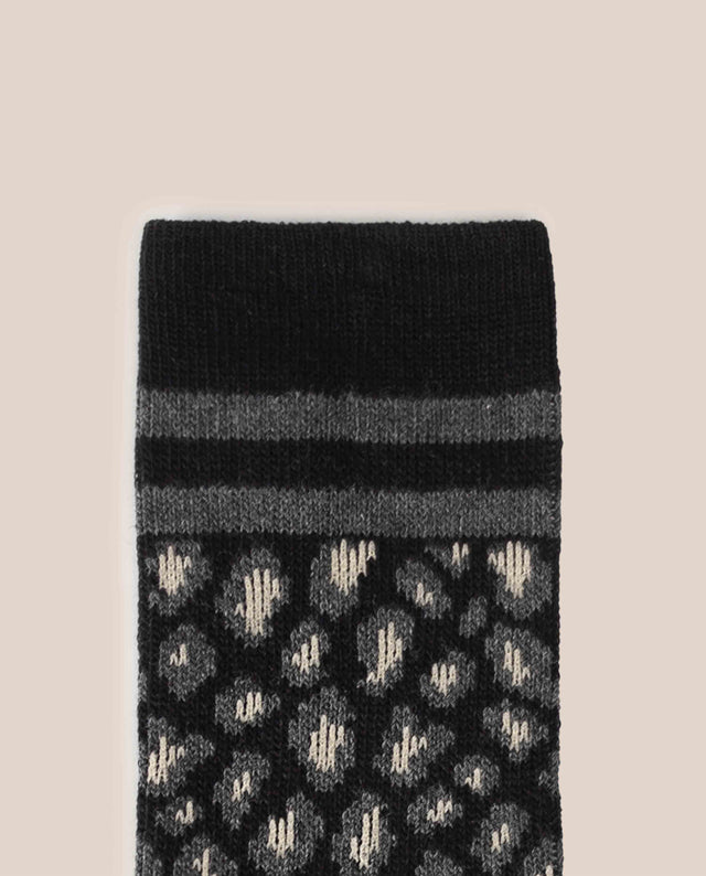 yokono Calcetín Leopardo Negro ÚLTIMAS EDICIONES