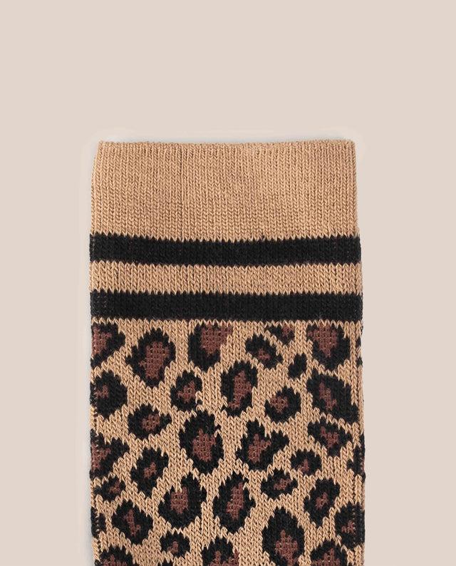 yokono Calcetín Leopardo Beige Último día