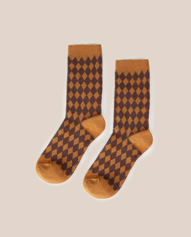yokono Calcetín Arlequín Camel