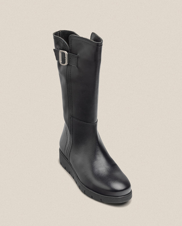 yokono Bota plana MANILA-006 negro Rebajas baratas