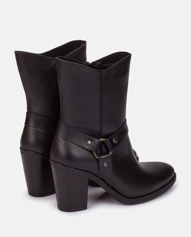 yokono Botín de tacón TOURS-008 NEGRO Oferta especial de fábrica