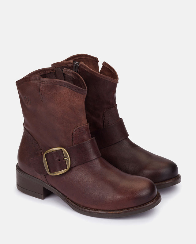 yokono Botín plano MONS-001 MARRON Precios de Black Friday