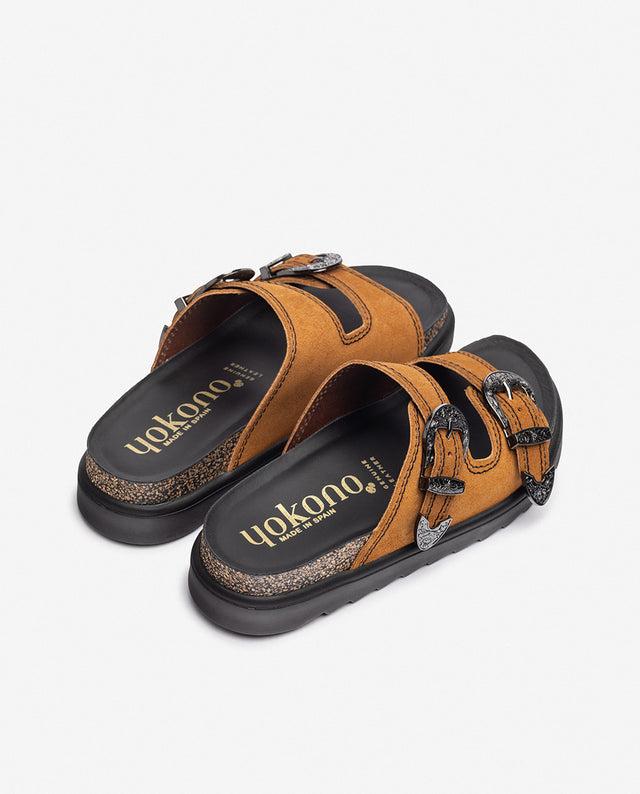 yokono Sandalia de plataforma TUNEZ-253 marrón Descuento