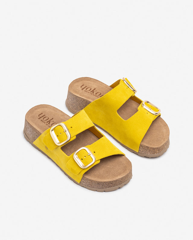yokono Sandalia de plataforma WIWI-003 amarillo Liquidación