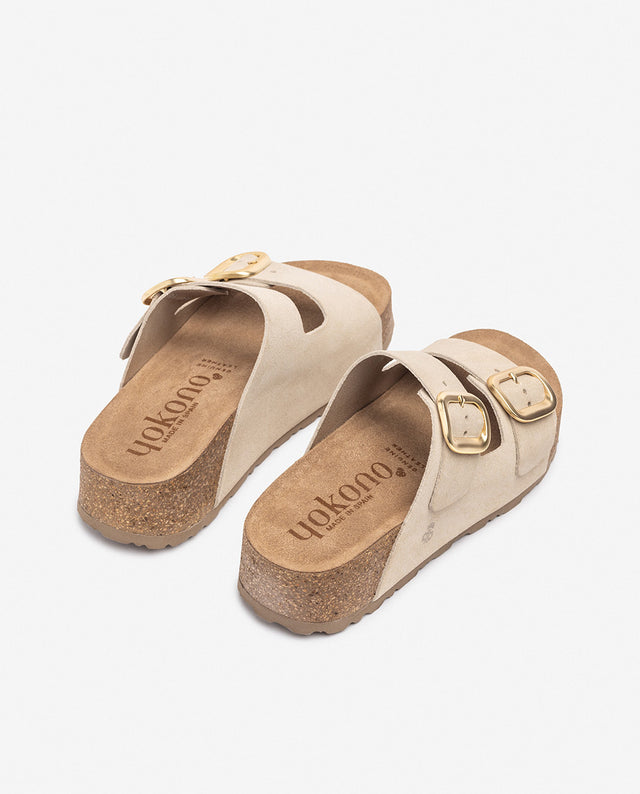 yokono Sandalia de plataforma WIWI-003 beige Mejor oferta