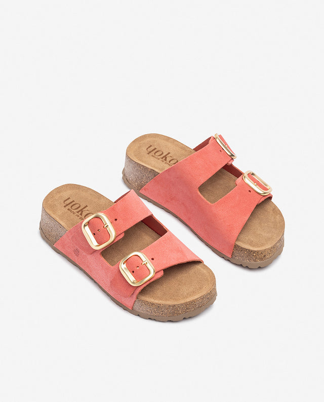 yokono Sandalia de plataforma WIWI-003 coral Envío gratis