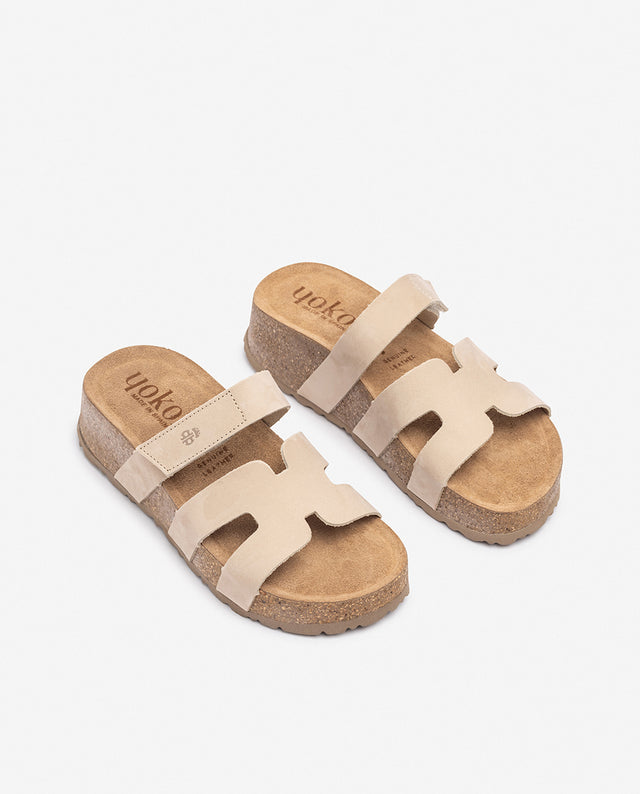 yokono Sandalia de plataforma WIWI-125 beige Oferta especial
