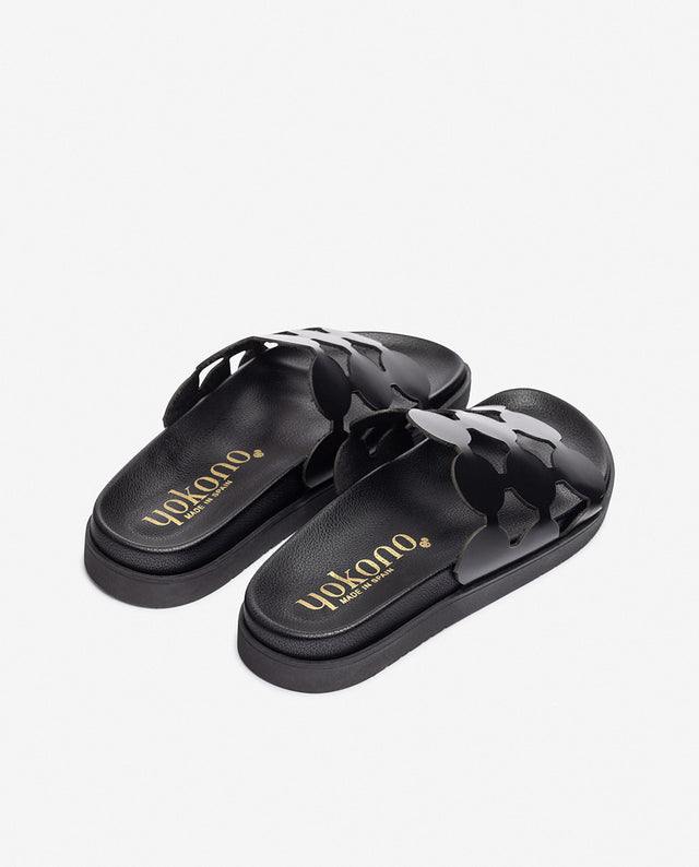 yokono Sandalia plana MORENA-256 negro COMPRAR AHORA