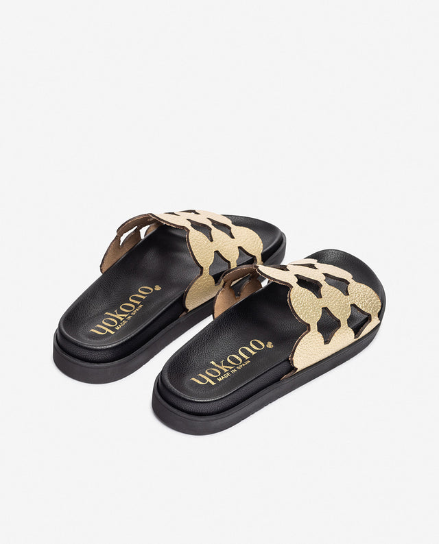 yokono Sandalia plana MORENA-256 dorado ÚLTIMAS EDICIONES