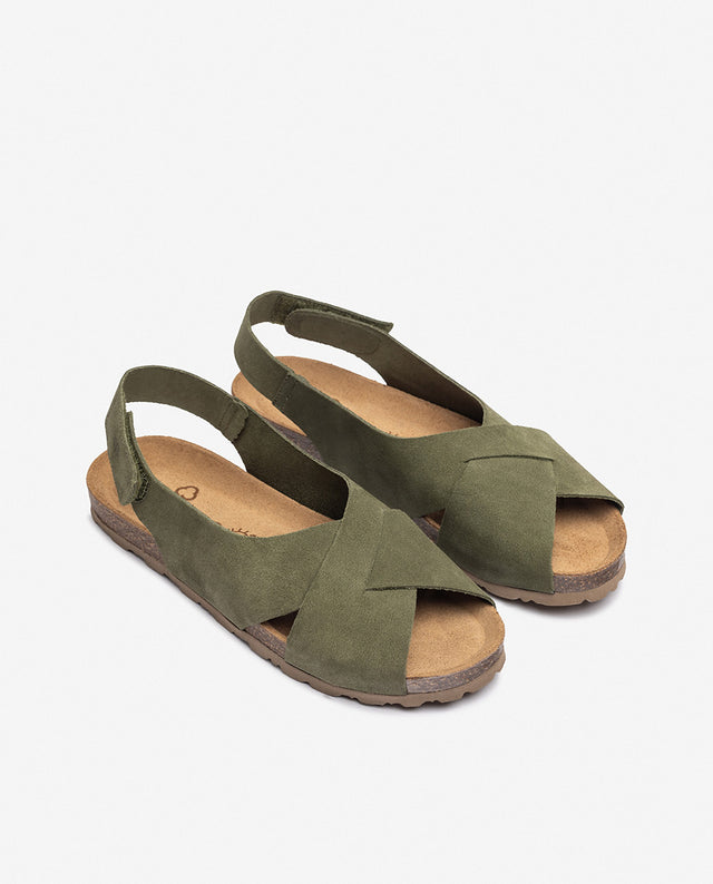 yokono Sandalia plana VILLA-175 verde Precio de fábrica