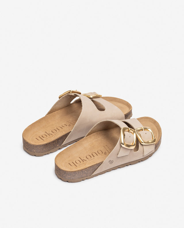 yokono Sandalia plana GRANADA-700 beige Grandes descuentos