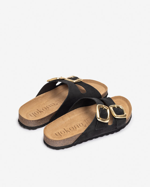 yokono Sandalia plana GRANADA-700 negro Liquidación