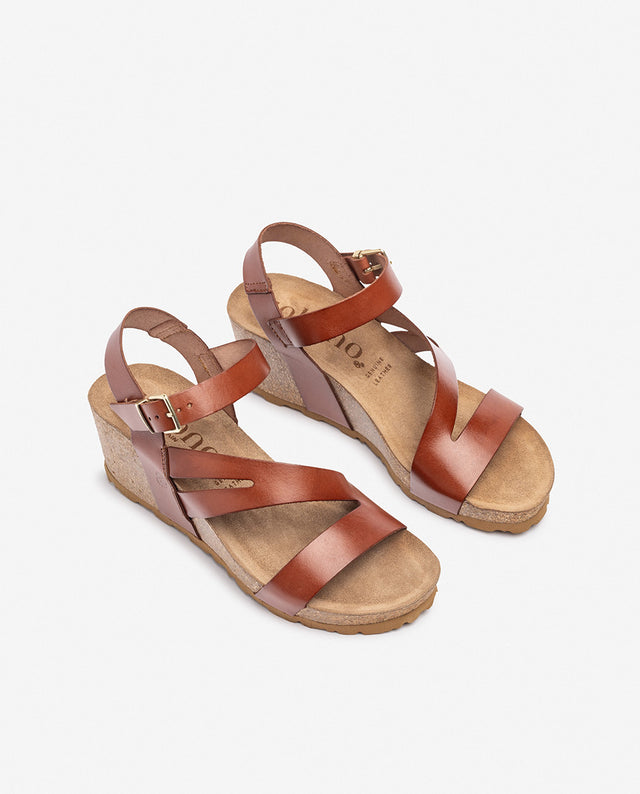 yokono Sandalia de cuña CADIZ-302 marrón Envío internacional gratuito