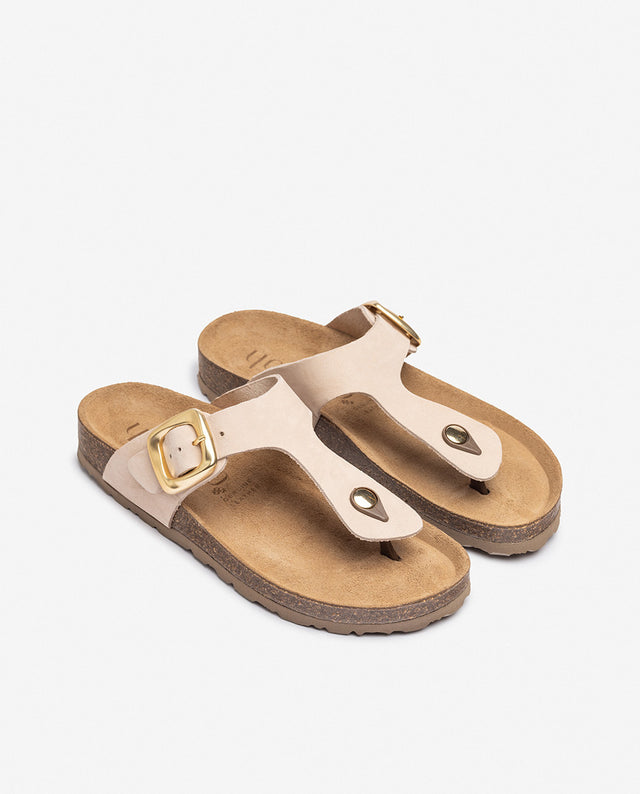 yokono Sandalia plana GRANADA-002 beige En oferta